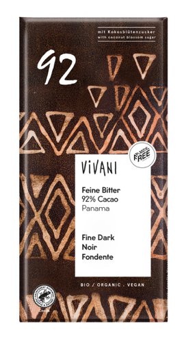 Vivani Chocolat noir 92% Panama bio 80g